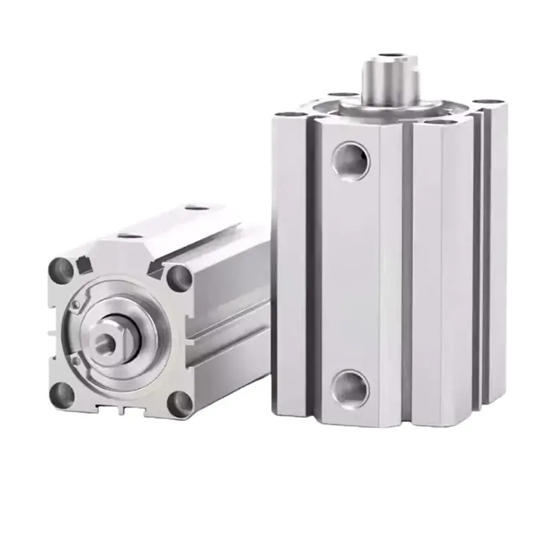 Compact Cylinder SDA Series Double Acting Air Pneumatic Piston Cylinder (Storke 100mm,Bore 80mm)